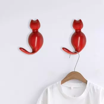 Крючок мебельный cappio cat, однорожковый, цвет красный