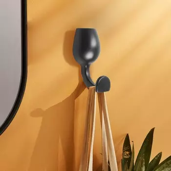 Крючок мебельный cappio chalice, однорожковый, цвет черный