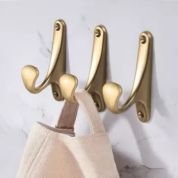 Крючок мебельный cappio classic, однорожковый, цвет матовое золото