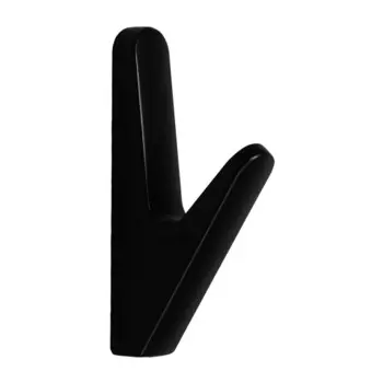 Крючок мебельный cappio fawn, однорожковый, цвет черный, 3 шт.