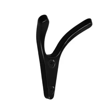 Крючок мебельный cappio fox, двухрожковый, цвет черный, 3 шт.