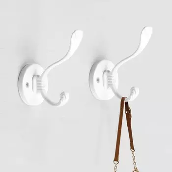 Крючок мебельный cappio grace, двухрожковый, цвет белый