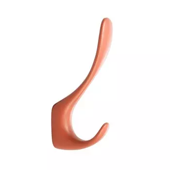Крючок мебельный cappio heel, двухрожковый, цвет кирпичный