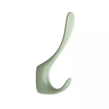 Крючок мебельный cappio heel, двухрожковый, цвет зеленый
