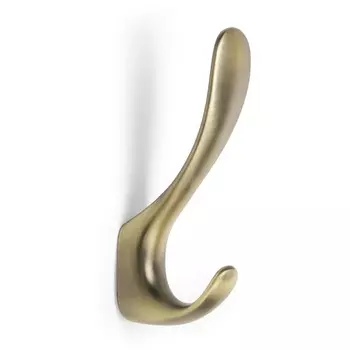 Крючок мебельный cappio note, двухрожковый, цвет бронза