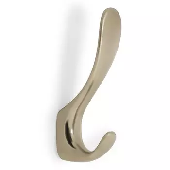 Крючок мебельный cappio note, двухрожковый, цвет матовый никель