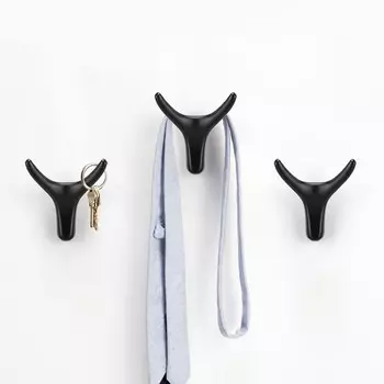 Крючок мебельный cappio ox, двухрожковый, цвет черный