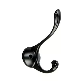 Крючок мебельный cappio rarity, двухрожковый, цвет черный