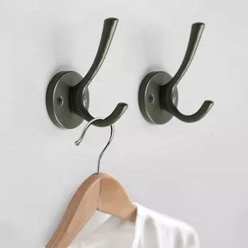 Крючок мебельный cappio simple, двухрожковый, цвет графит