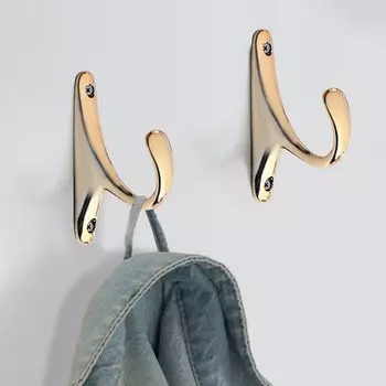 Крючок мебельный cappio standart, однорожковый, цвет золото