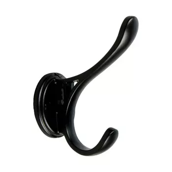 Крючок мебельный cappio uniq, двухрожковый, цвет черный