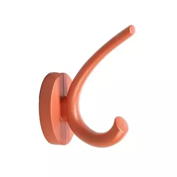 Крючок мебельный cappio usual, двухрожковый, цвет кирпичный