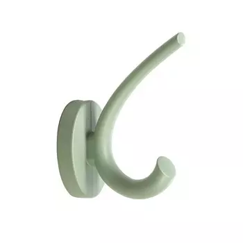 Крючок мебельный cappio usual, двухрожковый, цвет зеленый