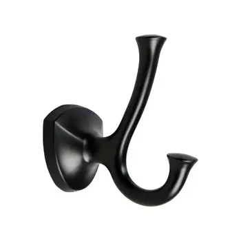 Крючок мебельный cappio value, двухрожковый, цвет черный, 4 шт.