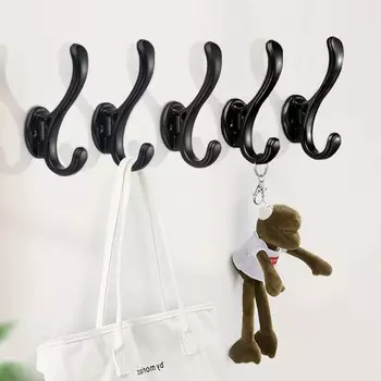 Крючок мебельный cappio wave, двухрожковый, цвет черный