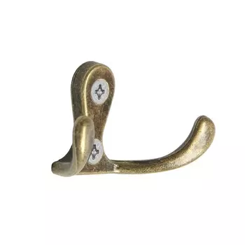 Крючок мебельный тундра tkd=003, двухрожковый, бронза, 8 шт. tmp