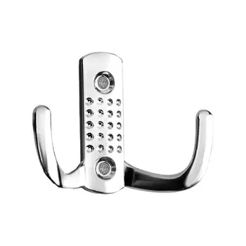 Крючок мебельный тундра tkd011, двухрожковый, хром