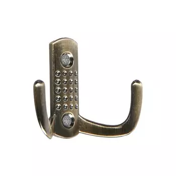 Крючок мебельный тундра tkd=011, двухрожковый, старинная бронза, 4 шт. tmp