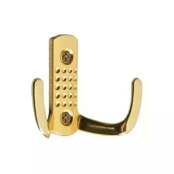 Крючок мебельный тундра tkd=011, двухрожковый, золото