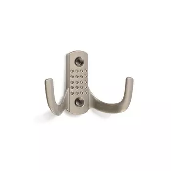 Крючок мебельный тундра tkd011ss, двухрожковый, цвет сатиновый никель