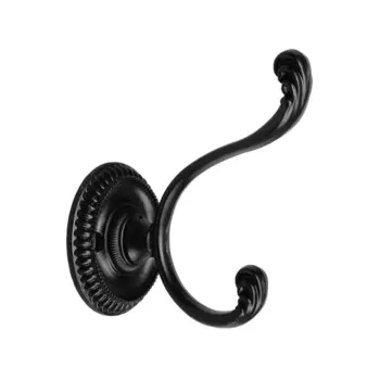 Крючок мебельный тундра tkd=013, двухрожковый, черный