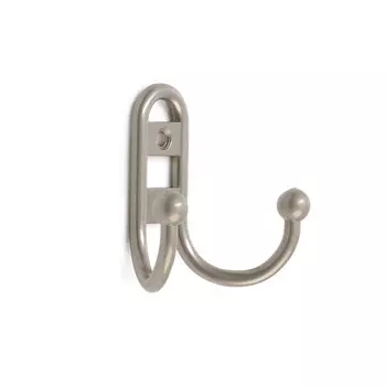 Крючок мебельный тундра tkd=017 light, двухрожковый, матовый никель