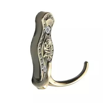 Крючок мебельный тундра tkd=023, двухрожковый, бронза