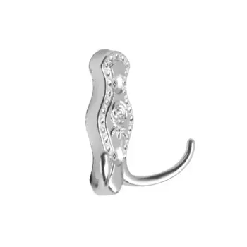 Крючок мебельный тундра tkd023, двухрожковый, хром