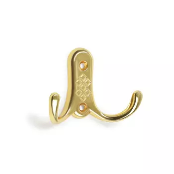 Крючок мебельный тундра tkd=024 light, двухрожковый, золото