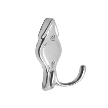 Крючок мебельный тундра tkd=025, двухрожковый, хром