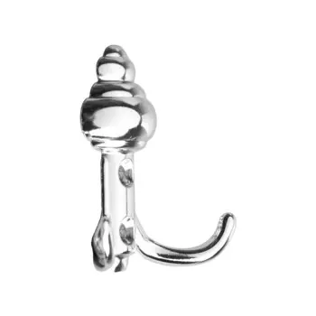 Крючок мебельный тундра tkd=028, двухрожковый, хром