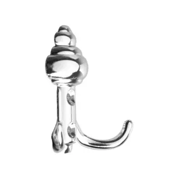 Крючок мебельный тундра tkd=028, двухрожковый, хром, 8 шт. tmp