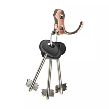 Крючок мебельный тундра tkd=007, двухрожковый, медь, 4 шт. tmp