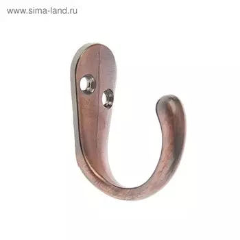 Крючок мебельный тундра tko008, однорожковый, медь, 8 шт tmp