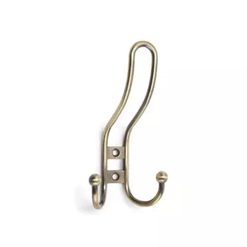 Крючок мебельный тундра tkt002 light, трехрожковый, бронза