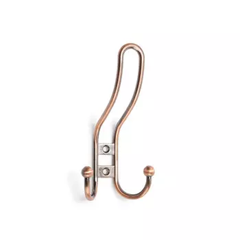 Крючок мебельный тундра tkt002 light, трехрожковый, медь