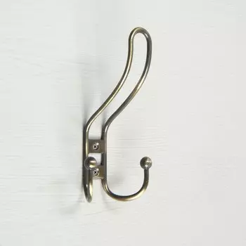 Крючок мебельный тундра tkt002, трехрожковый, бронза