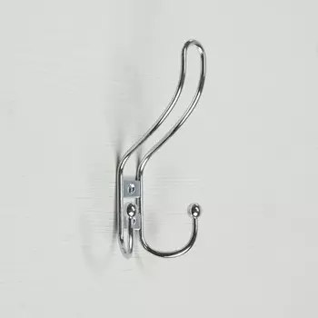 Крючок мебельный тундра tkt002, трехрожковый, хром