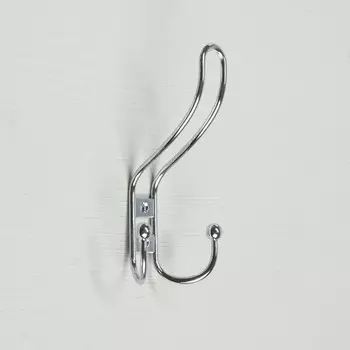 Крючок мебельный тундра tkt002, трехрожковый, хром, 4 шт. tmp