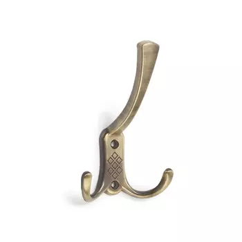 Крючок мебельный тундра tkt003 light, трехрожковый, бронза