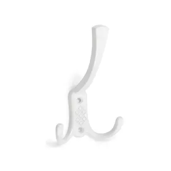 Крючок мебельный тундра tkt003 light, трехрожковый, белый