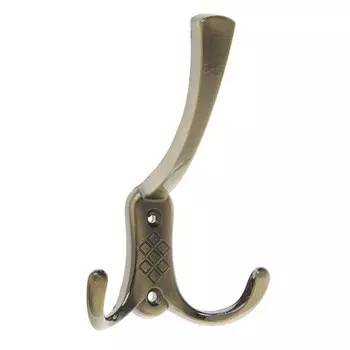 Крючок мебельный тундра tkt003, трехрожковый, бронза