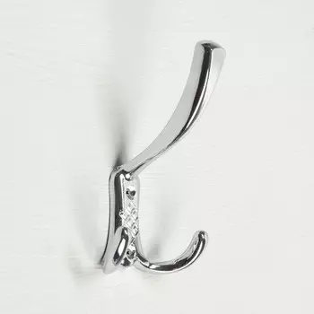 Крючок мебельный тундра tkt003, трехрожковый, хром, 4 шт. tmp