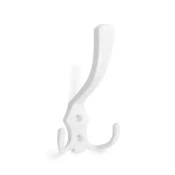 Крючок мебельный тундра tkt004, трехрожковый, белый