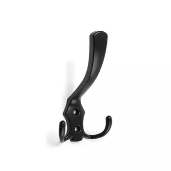 Крючок мебельный тундра tkt004, трехрожковый, черный