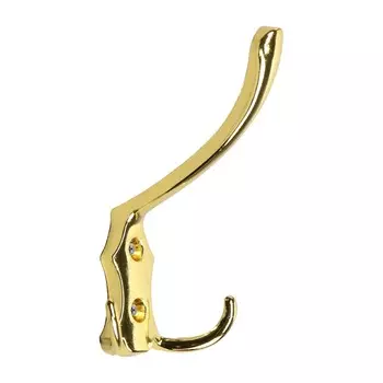 Крючок мебельный тундра tkt004, трехрожковый, золото