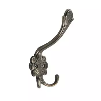 Крючок мебельный тундра tkt005, трехрожковый, бронза