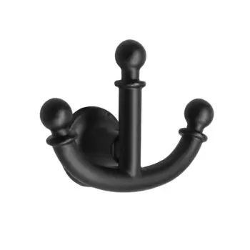 Крючок мебельный тундра tkt006, трехрожковый, черный