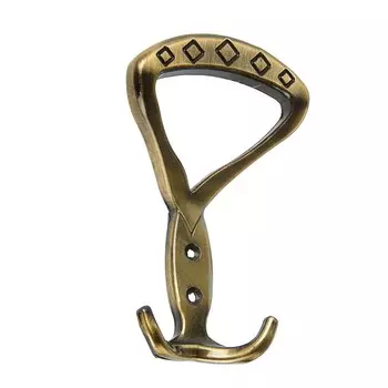 Крючок мебельный тундра tkt008, трехрожковый, бронза