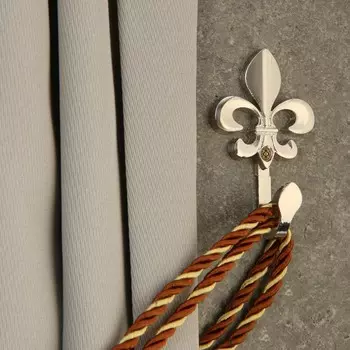 Крючок однорожковый для штор cappio kc112, цвет хром, 2 шт.